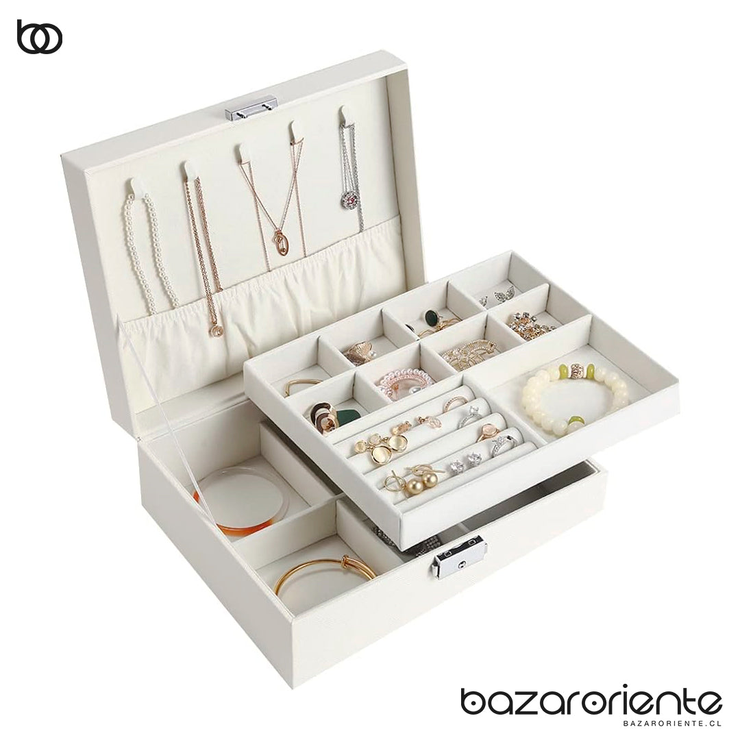 Joyero Organizador de Joyas con Almacenamiento para Collares y Pulseras - organizador - chile - bazar oriente