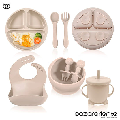 Set de Alimentación Infantil de Silicona para Bebés - chile - cocina - bazar oriente