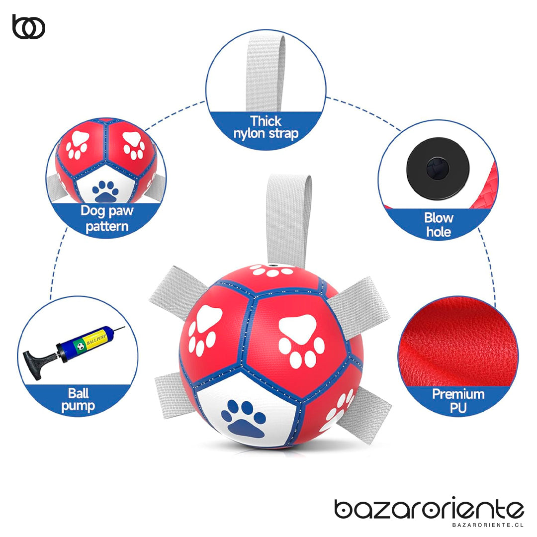 Juego de Pelota Interactiva con Correas de Entrenamiento para Perros – Diversión y Adiestramiento Eficaz - mascotas - chile - bazar oriente