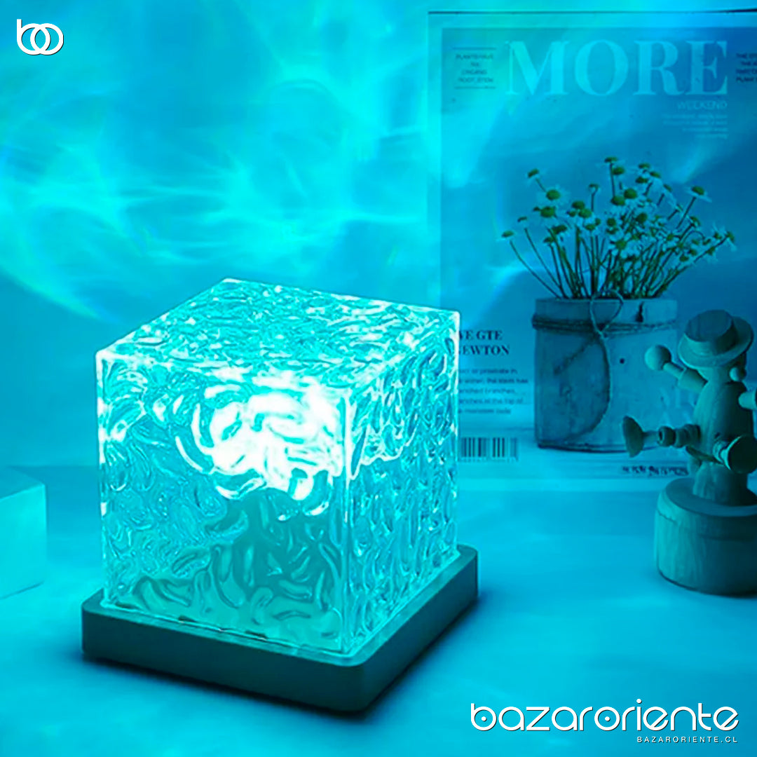 Lámpara Aurora Boreal en Forma de Cubo – Magia y Relajación para tu Hogar de 16 colores - decoracion - chile - bazar oriente