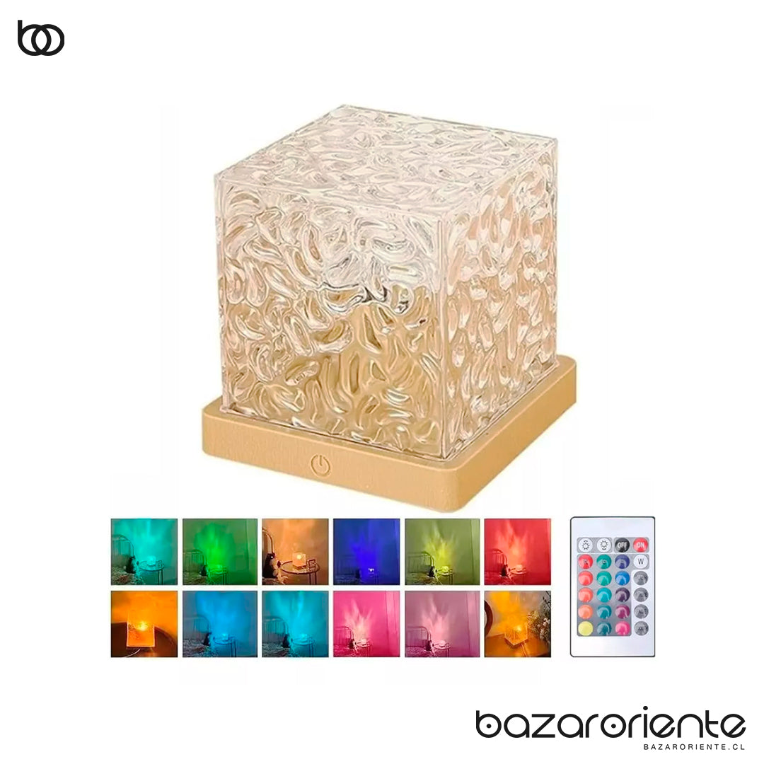 Lámpara Aurora Boreal en Forma de Cubo – Magia y Relajación para tu Hogar de 16 colores - decoracion - chile - bazar oriente