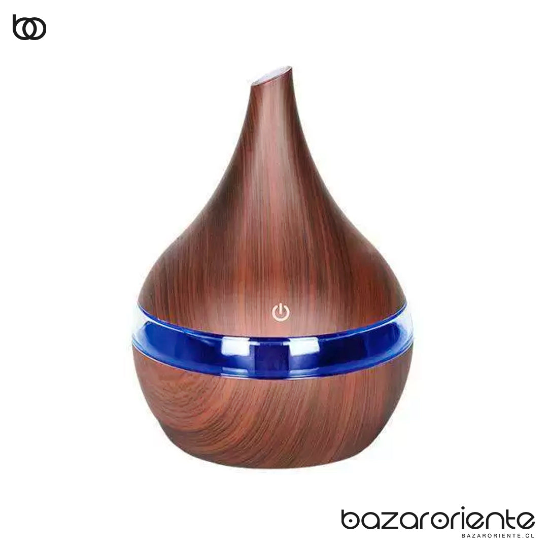 Humidificador Eléctrico en Forma de Gota y Textura de Madera - decoracion - chile - bazar oriente