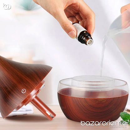 Humidificador Eléctrico en Forma de Gota y Textura de Madera - decoracion - chile - bazar oriente