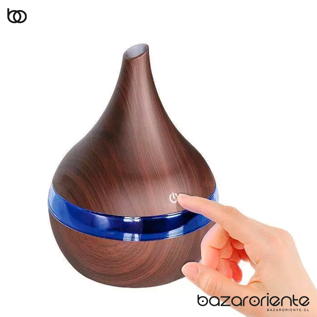 Humidificador Eléctrico en Forma de Gota y Textura de Madera - decoracion - chile - bazar oriente