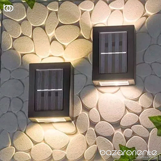 Foco Farol Solar LED para Pared Doble - chile - bazar oriente